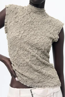 Best TOP PUNTO EFECTO ARRUGADO Mujer Cárdigan / Jerséis|Punto