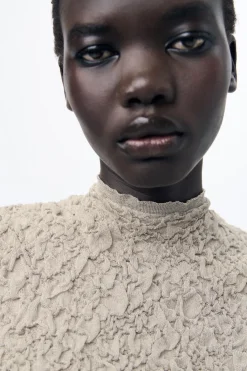 Best TOP PUNTO EFECTO ARRUGADO Mujer Cárdigan / Jerséis|Punto