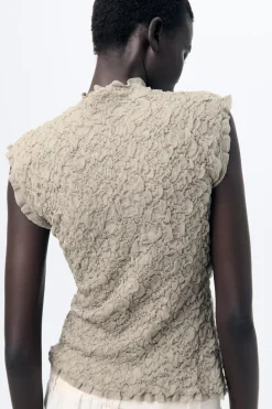 Best TOP PUNTO EFECTO ARRUGADO Mujer Cárdigan / Jerséis|Punto