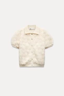 Sale TOP PUNTO ENCAJE LENTEJUELAS Mujer Cárdigan / Jerséis|Punto