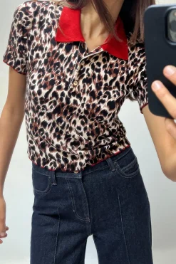 Discount TOP PUNTO ESTAMPADO ANIMAL Mujer Cárdigan / Jerséis|Punto