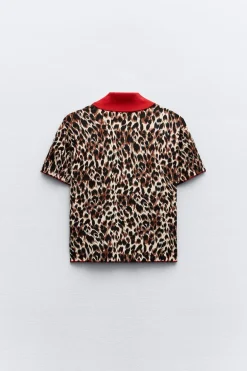 Discount TOP PUNTO ESTAMPADO ANIMAL Mujer Cárdigan / Jerséis|Punto