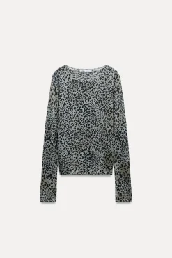 Online TOP PUNTO ESTAMPADO ANIMAL Mujer Cárdigan / Jerséis|Punto