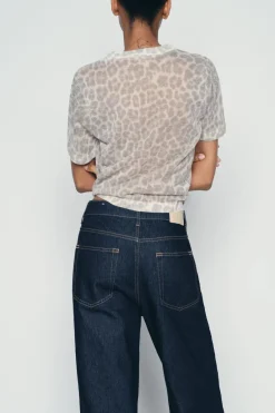 Clearance TOP PUNTO FINO ESTAMPADO ANIMAL Mujer Cárdigan / Jerséis|Punto