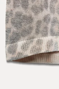 Clearance TOP PUNTO FINO ESTAMPADO ANIMAL Mujer Cárdigan / Jerséis|Punto