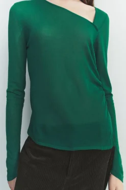 Clearance TOP PUNTO FRUNCES LATERALES Mujer Cárdigan / Jerséis|Punto