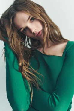 Clearance TOP PUNTO FRUNCES LATERALES Mujer Cárdigan / Jerséis|Punto