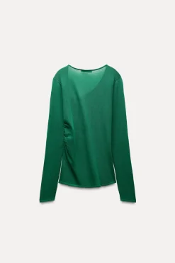 Clearance TOP PUNTO FRUNCES LATERALES Mujer Cárdigan / Jerséis|Punto