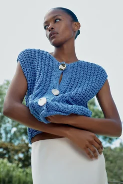 Hot TOP PUNTO GRUESO Mujer Cárdigan / Jerséis|Punto