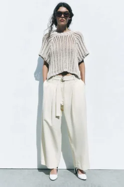 New TOP PUNTO GRUESO TIRAS LATERALES Mujer Cárdigan / Jerséis|Punto