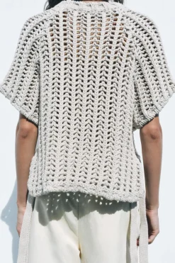 New TOP PUNTO GRUESO TIRAS LATERALES Mujer Cárdigan / Jerséis|Punto