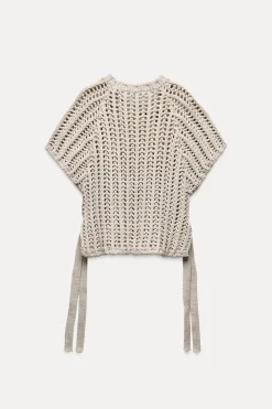 New TOP PUNTO GRUESO TIRAS LATERALES Mujer Cárdigan / Jerséis|Punto