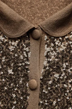 Sale TOP PUNTO LENTEJUELAS Mujer Cárdigan / Jerséis|Punto