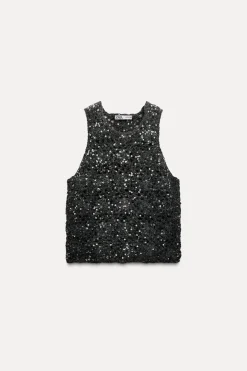 Discount TOP PUNTO LENTEJUELAS Mujer Cárdigan / Jerséis|Punto