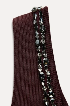 Fashion TOP PUNTO LISO ABALORIOS JOYA Mujer Cárdigan / Jerséis|Punto