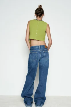 Fashion TOP PUNTO LISO BOTONES ESPALDA Mujer Cárdigan / Jerséis|Punto