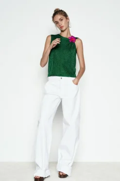 Hot TOP PUNTO LISO HILO METALIZADO Mujer Cárdigan / Jerséis|Punto