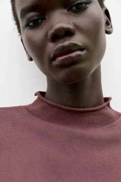 Best TOP PUNTO LISO MANGA SISA Mujer Cárdigan / Jerséis|Punto