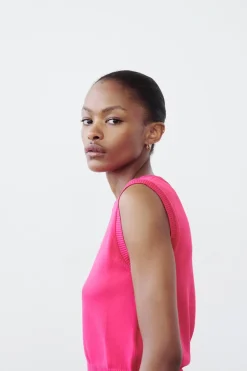 Discount TOP PUNTO LISO RIB Mujer Cárdigan / Jerséis|Punto