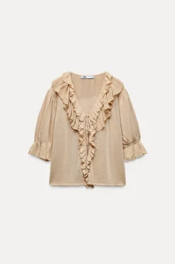 Outlet TOP PUNTO VOLANTES Mujer Cárdigan / Jerséis|Punto