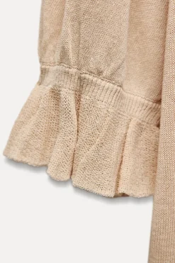 Outlet TOP PUNTO VOLANTES Mujer Cárdigan / Jerséis|Punto