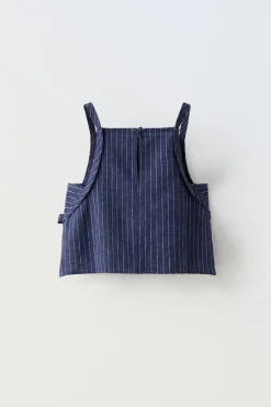 Niños ZARA 6 - 14 Años·Total Look<TOP RAYAS CON LINO