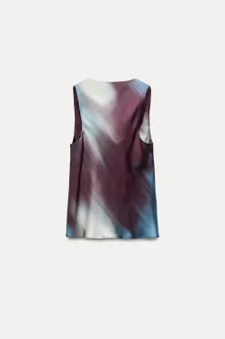 Sale TOP SATINADO DRAPEADO TIE DYE Mujer Tops / Bodies