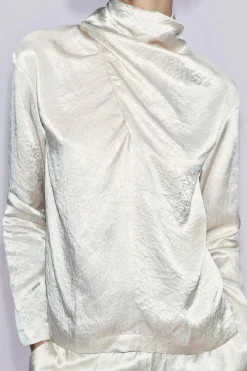 Sale TOP SATINADO DRAPEADO ZW COLLECTION Mujer Tops / Bodies