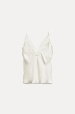 Best TOP SATINADO ENCAJE ZW COLLECTION Mujer Tops / Bodies