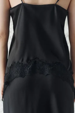 Outlet TOP SATINADO ENCAJE ZW COLLECTION Mujer Tops / Bodies