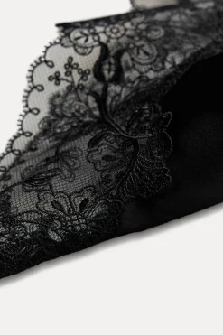 Outlet TOP SATINADO ENCAJE ZW COLLECTION Mujer Tops / Bodies