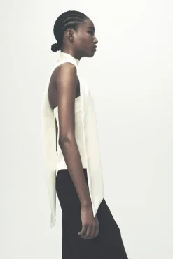 Outlet TOP SATINADO FOULARD Mujer Tops / Bodies