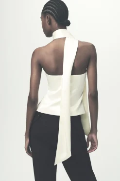 Outlet TOP SATINADO FOULARD Mujer Tops / Bodies