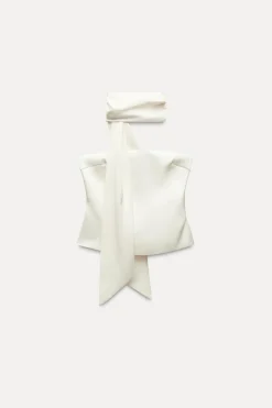 Outlet TOP SATINADO FOULARD Mujer Tops / Bodies