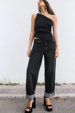 Sale TOP SATINADO PLIEGUES Mujer Tops / Bodies