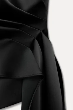 New TOP SATINADO PLIEGUES Mujer Tops / Bodies