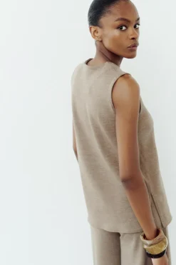 Clearance TOP SOFT MANGA SISA Mujer Tops / Bodies