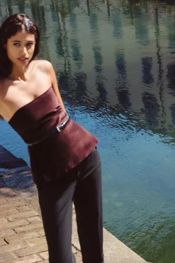 Sale TOP TERCIOPELO CINTURÓN Mujer Tops / Bodies