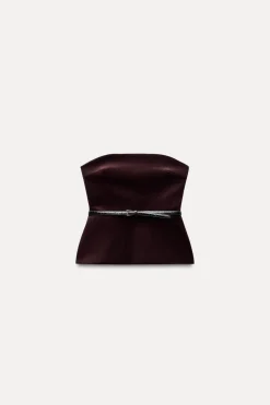 Sale TOP TERCIOPELO CINTURÓN Mujer Tops / Bodies