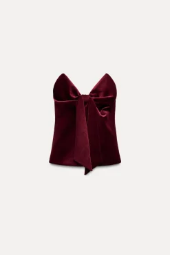 Discount TOP TERCIOPELO LAZO Mujer Tops / Bodies