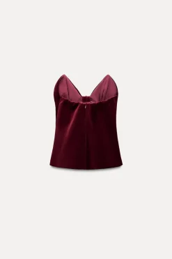 Discount TOP TERCIOPELO LAZO Mujer Tops / Bodies