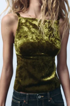 Sale TOP TERCIOPELO LAZOS Mujer Tops / Bodies