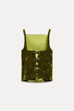 Sale TOP TERCIOPELO LAZOS Mujer Tops / Bodies