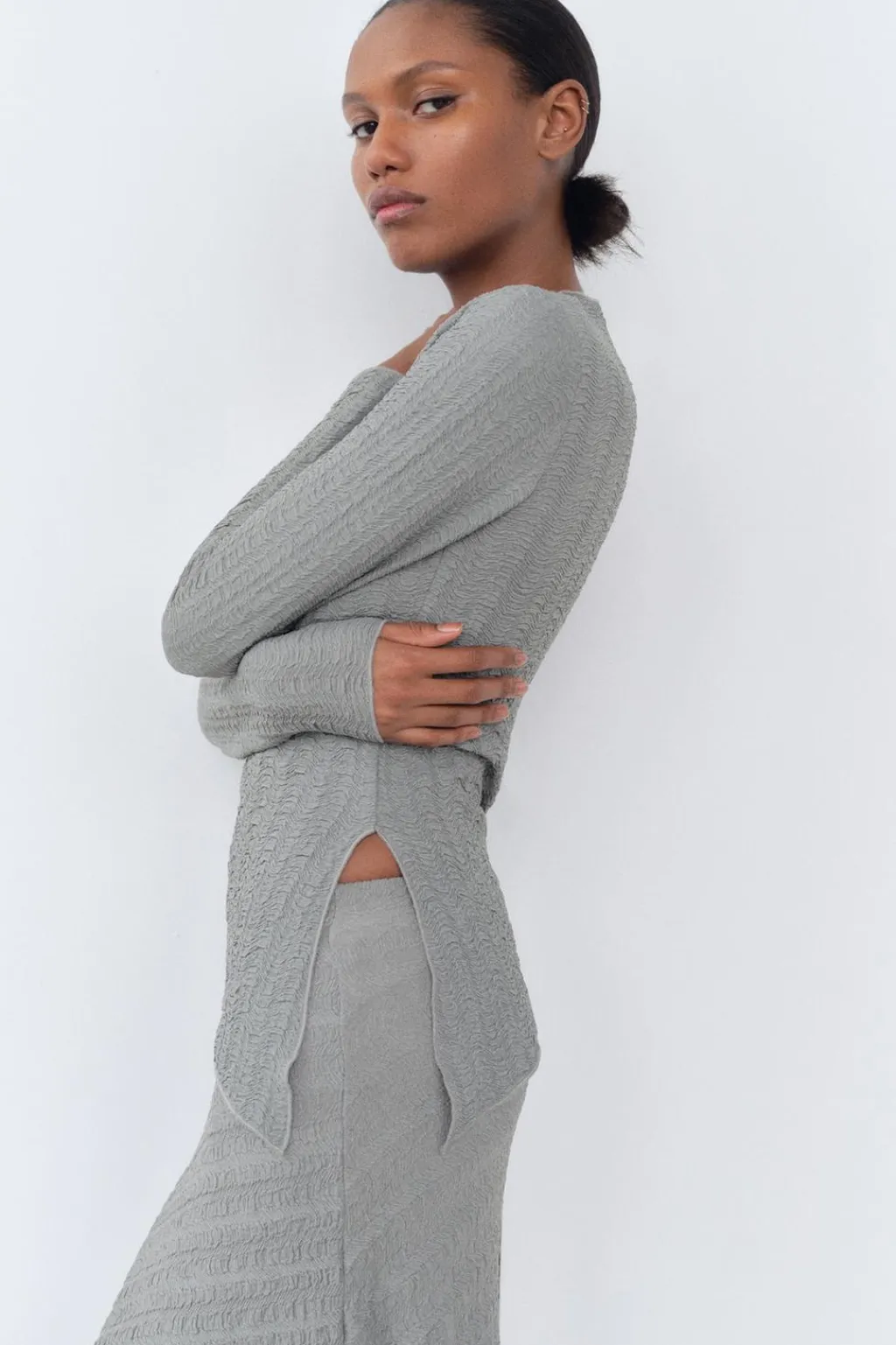 Outlet TOP TEXTURA ASIMÉTRICA Mujer Tops / Bodies