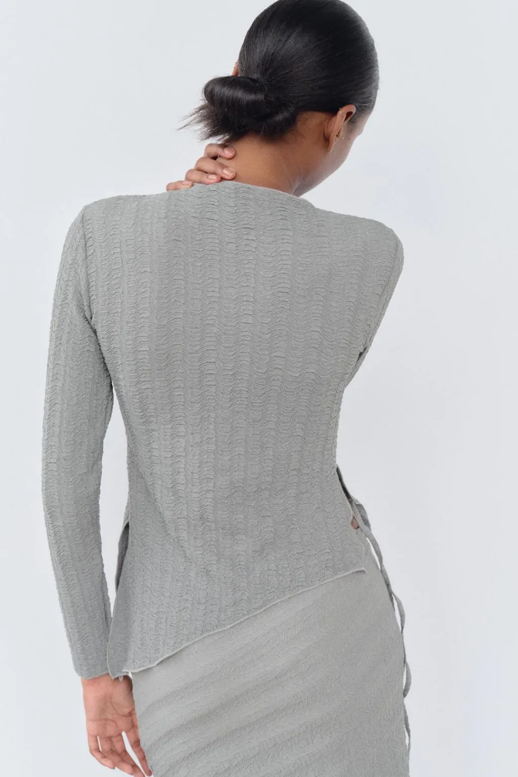 Outlet TOP TEXTURA ASIMÉTRICA Mujer Tops / Bodies