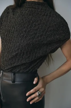 Hot TOP TEXTURA HILO METALIZADO Mujer Tops / Bodies