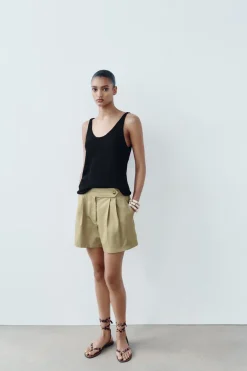 Sale TOP TIRANTES PUNTO LISO CON LINO Mujer Cárdigan / Jerséis|Punto