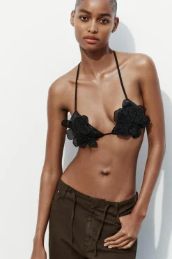 Sale TOP TRIANGULAR FLORES BRILLOS Mujer Tops / Bodies