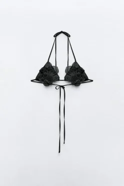 Sale TOP TRIANGULAR FLORES BRILLOS Mujer Tops / Bodies