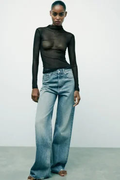 Discount TOP TUL CUELLO PERKINS Mujer Tops / Bodies